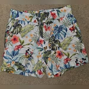 Disney Tropical Linen Shorts XS